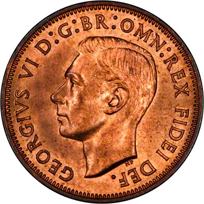 Obverse of 1952 Half Penny