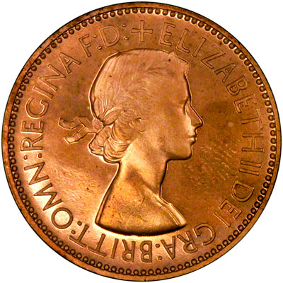 Obverse of 1953 Half Penny