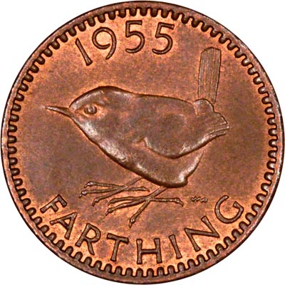 Reverse of 1955 Farthing