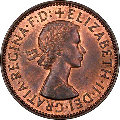 Obverse of 1955 Half Penny
