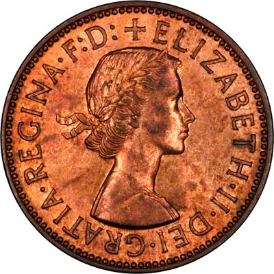 Obverse of 1957 Half Penny
