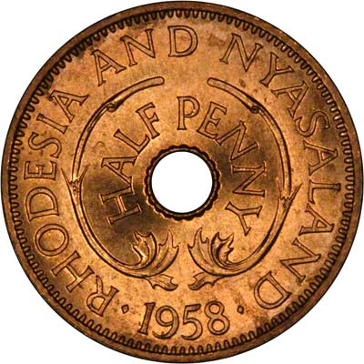 Reverse of 1958 Half Penny