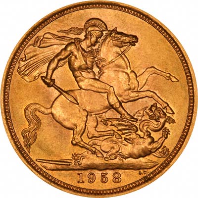 Reverse of 1958 Sovereign