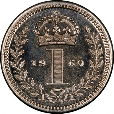 Reverse of 1960 Maundy Penny