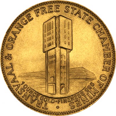 Reverse of 1960 South Africa Gold Medallion