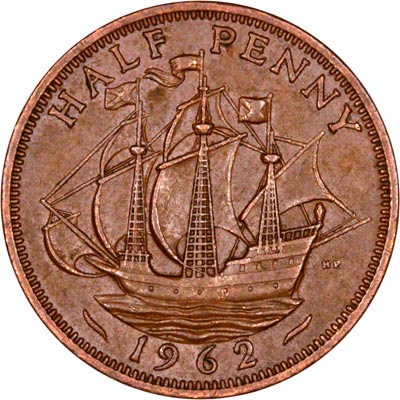 Reverse of 1962 Half Penny