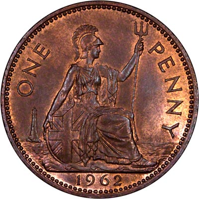Reverse of 1962 Penny