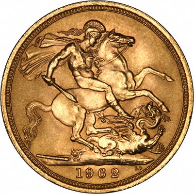 Reverse of 1962 Gold Sovereign