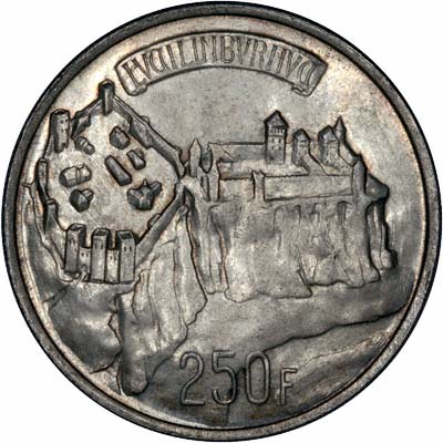 Reverse of Luxembourg 1963 Medallion - To Commemorate Luxembourg Castle