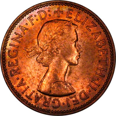 Obverse of 1964 Half Penny