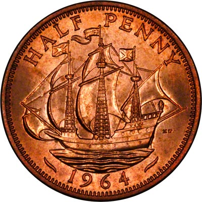 Reverse of 1964 Half Penny
