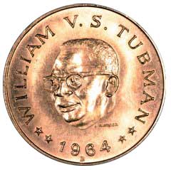 1964 Liberia Gold 20 Dollars