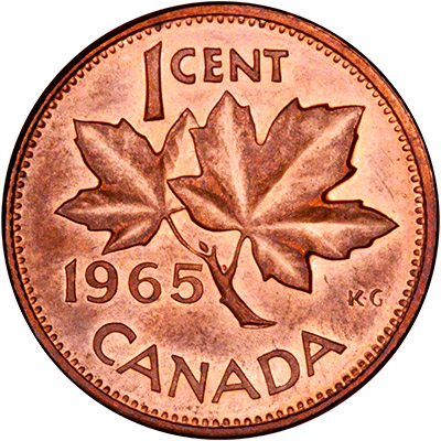 1965 Canada 1 Cent Reverse