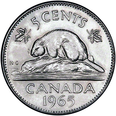 1965 Canada 5 Cent Reverse