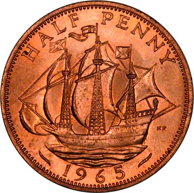 Reverse of 1965 Half Penny