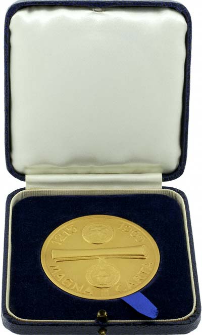 1965 Magna Carta Gold Medallion in Presentation Box