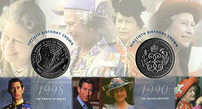 1965 to 1998 four coin crown portrait collection
