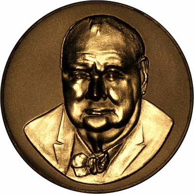 Sir Winston Spencer Churchill on Gold Medallion