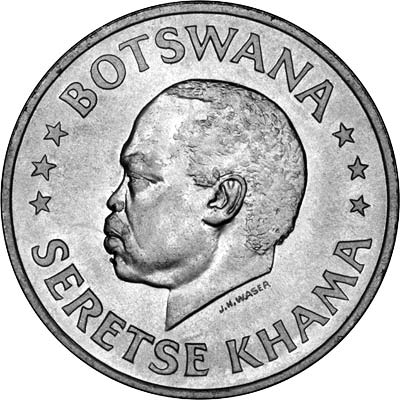 1966 Botswana 50 Cents Obverse