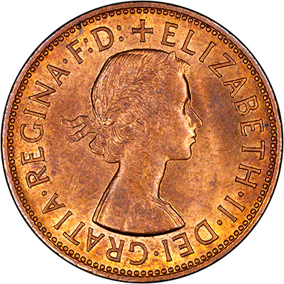 1966 One Penny Obverse