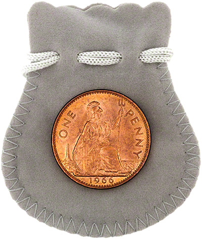 1966 One Penny with Pouch