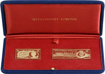 1966 700th Anniversary of Parliament Gold Stamp Replica in Presentation Box