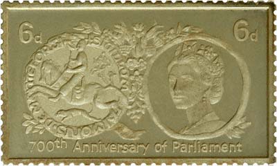 1966 700th Anniversary of Parliament Gold Stamp Replica