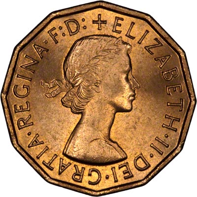 Obverse of 1967 Brass Threepence