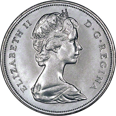 Obverse 1970 Canada One Dollar
