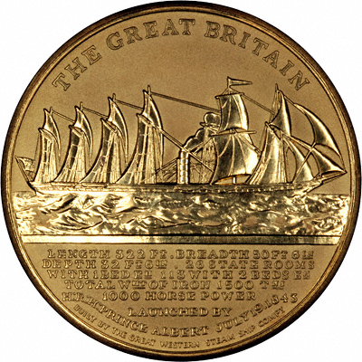 Obverse of 1970 SS Great Britain Safe Return Medallion