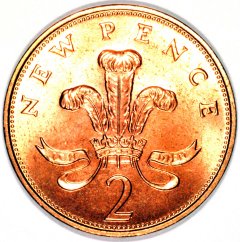 'New Pence' Reverse on a 1971 Twopence