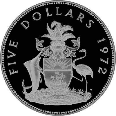 Reverse of 1972 Silver Proof Five Dollars