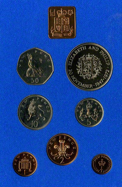 Great Britain 1972 Proof Set Medallion~Great For Birthdays~Free Shipping 
