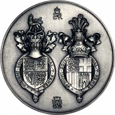 Reverse of 1972 Silver Wedding Medallion