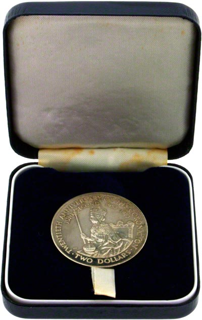 1973 Cook Islands Silver Two Dollar in Presentation Box