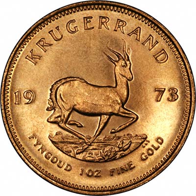 Reverse of 1973 South African Krugerrand