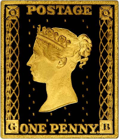 Penny Black Gold Stamp Replica