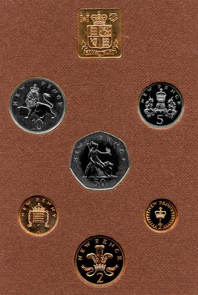 Reverse of 1974 Coin Set
