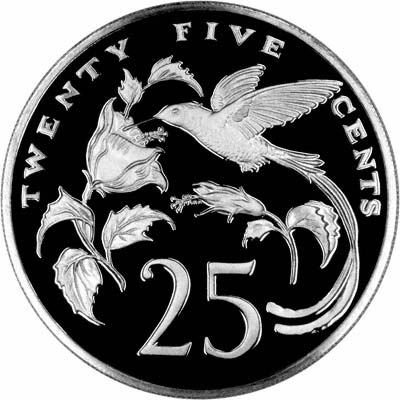 Reverse of 1974 Jamaican Twenty Five Cents