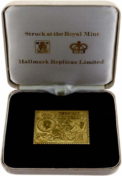 1929 £1 PUC Postal Union Congress Gold Stamp Replica