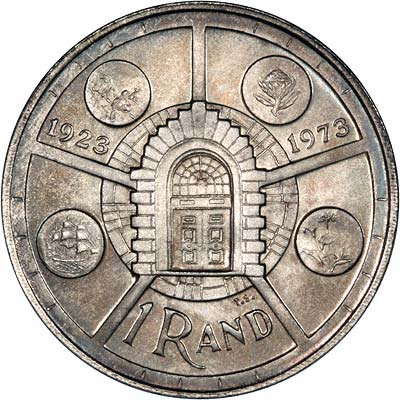 Obverse of 1974 One Rand