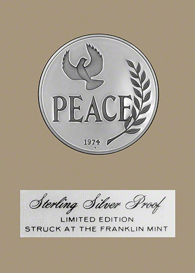 Dove of Peace Medallion in Plastic Slab