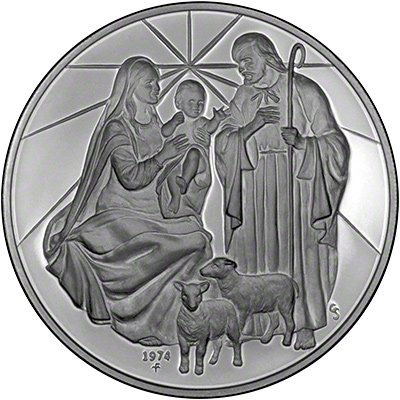 Virgin Mary and Baby Jesus Medallion Obverse