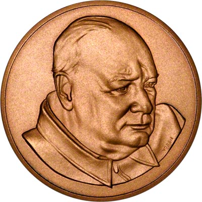 1974 churchill bronze medallion chequers house OBV