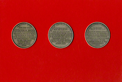 Reverse of Medallions in Presentation Card