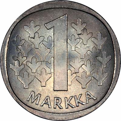 Reverse of 1975 1 Mark