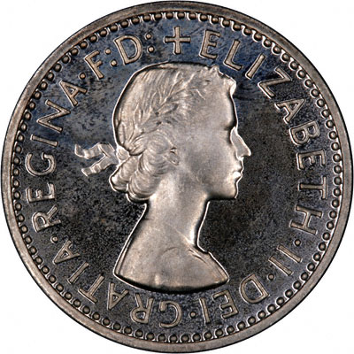 Obverse of 1975 Maundy Fourpence