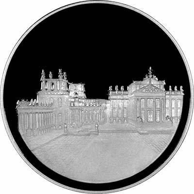Obverse of Churchill Silver Medallion - Born at Blenheim Palace