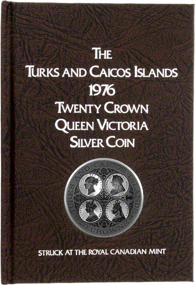 1976 Turks & Caicos Islands Twenty Crowns in Presentation Book