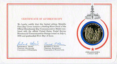 1976 bicentennial of USA OBV PNC